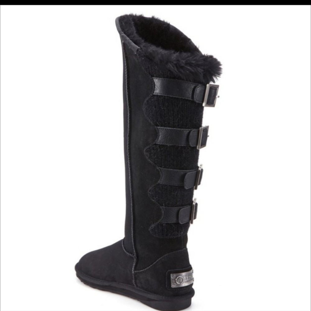 Australia Luxe Collective Spartan Knit X-Tall Suede Buckle Boots Designer  #198